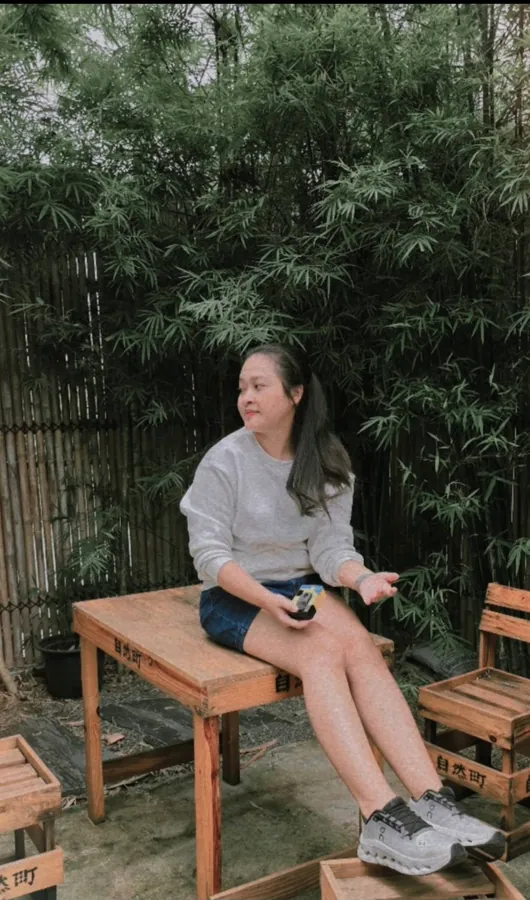 Nasita in a garden